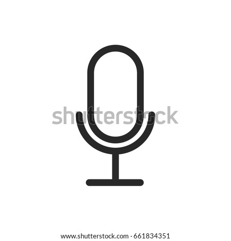 Microphone icon, logo.