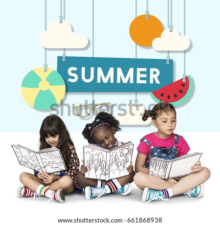 Summer Break Holiday Kids Enjoy Graphic
