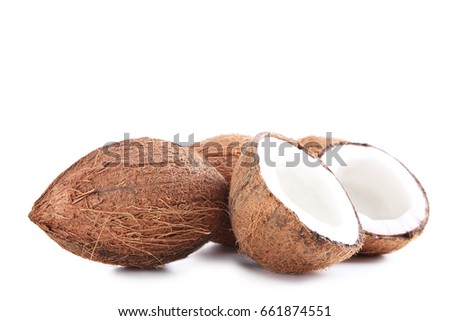 Coconuts isolated on a white background