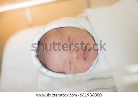 Newborn baby in the hospital
