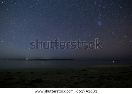 Stars over Venus Bay beach in Inverloch