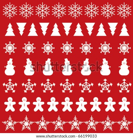 Christmas and new year vector ornaments and icons