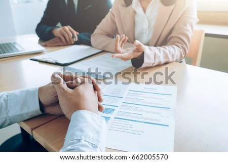 Business situation, job interview concept. Royalty-Free Stock Photo #662005570