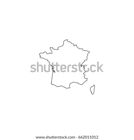 Map of France vector icon.