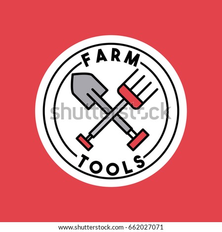 farm tools flat