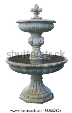fountain isolated on white with clipping path Royalty-Free Stock Photo #662082826