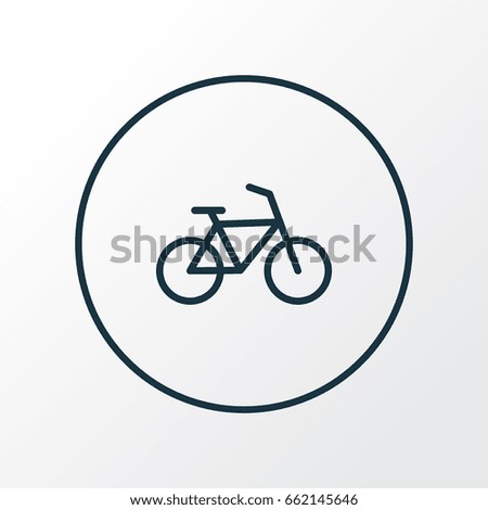 Bicycle Outline Symbol. Premium Quality Isolated Bike Element In Trendy Style.