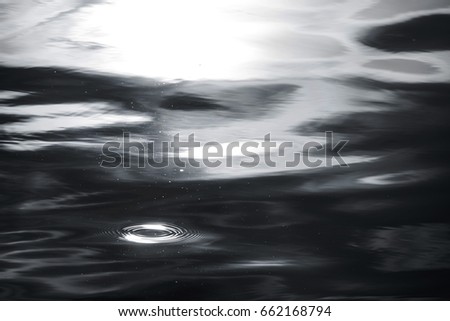 Miracle droplet wave,Visual style, black and white