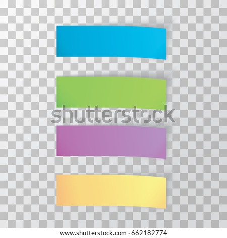 Modern vector illustration of Colorful stick note set isolated on background