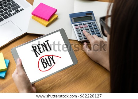 Buy not rent  concept. Choosing buying over renting