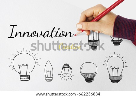 Illustration of creativity ideas light bulb