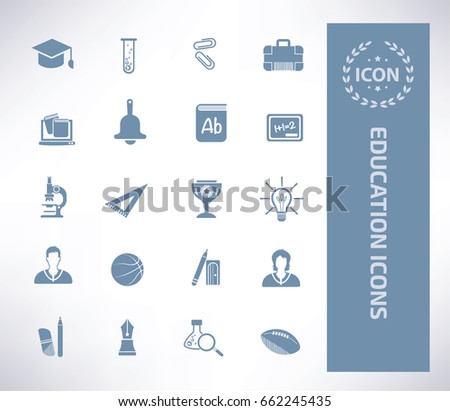 Education icon set,clean vector