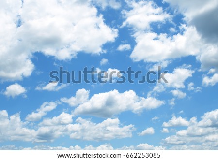 clouds in the blue sky Royalty-Free Stock Photo #662253085
