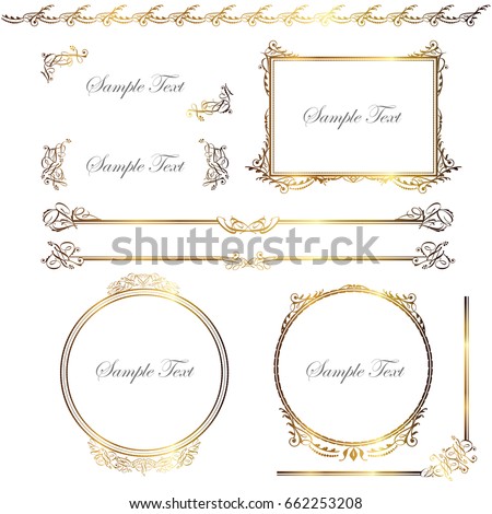 gold frame set