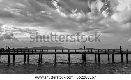 the bridge  middle of the sea