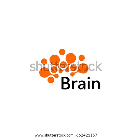 Brain Logo silhouette design vector template. Think idea concept.Brain storm power thinking brain Logotype icon 