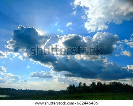 Thunderclouds over the forest
