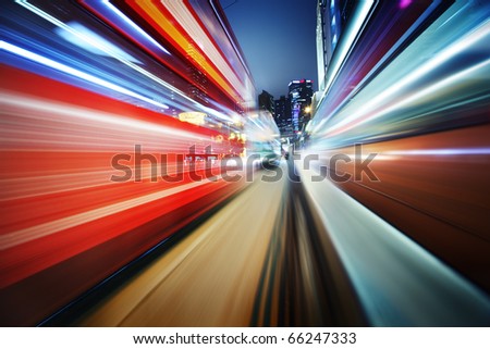 Dynamic red and blue motion blur abstract background