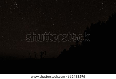 Beautiful star on the sky at night time
