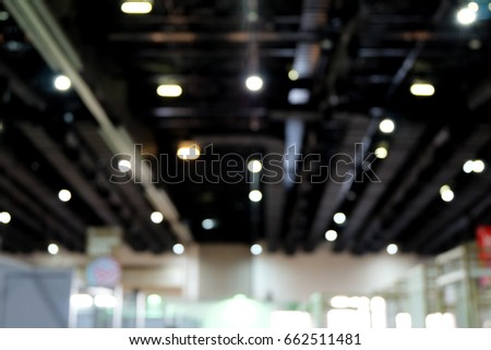 Abstract background blurred ceiling the large exhibition event