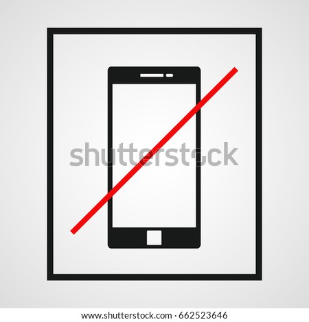 No phone vector icon