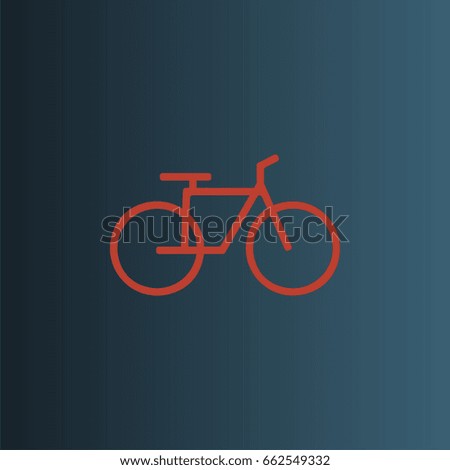 Bicycle with shadow icon. Cycling vector