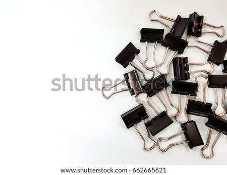 Binder clip Group concept design for business and education on white background