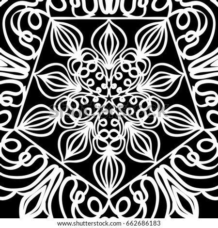 Floral mehendi pattern. vector illustration. hand drawn henna india tribal paisley background