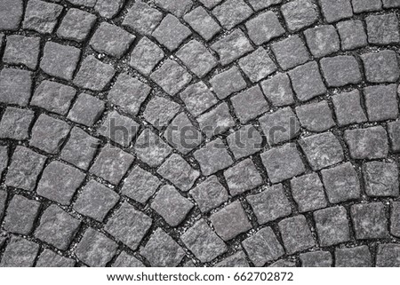 Brick stone path in curve walk way