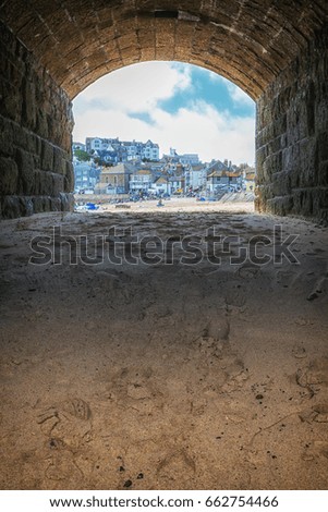 tunnel in st ives cornwall england uk.