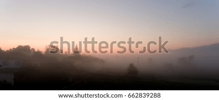 A rising of a new day - foggy morning