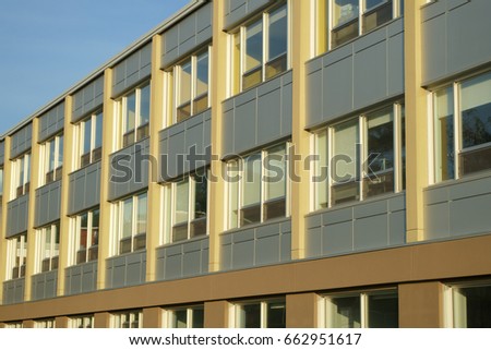 windows building moderne structure education architecture school style office