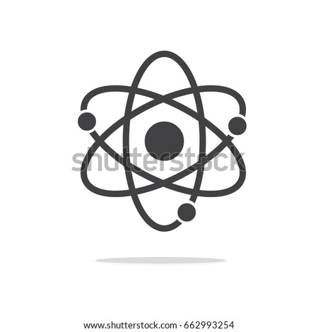 Atom icon vector , atom symbols. Royalty-Free Stock Photo #662993254