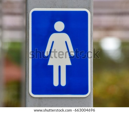 Sign for Ladies women toilet Bathroom 