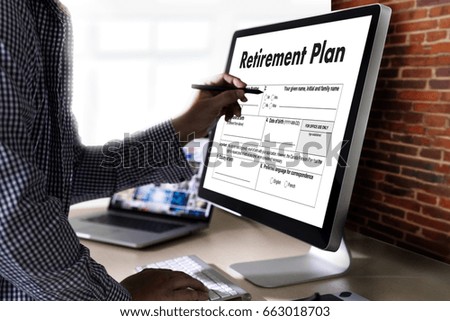 Retirement Plan time to money saving for retirement concept