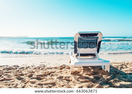 Chair by sea 