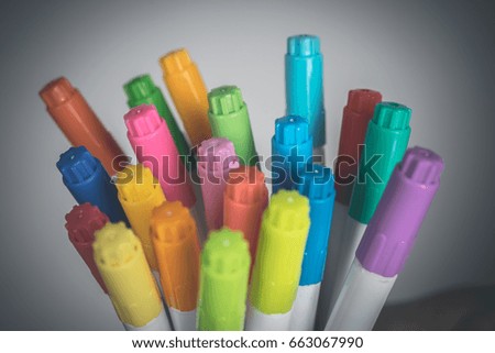 A lot of color pen.