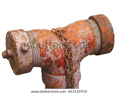 Old fire hydrant isolated
