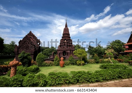 PAGODA Huay Kaew temple in Lopburi, Thailand