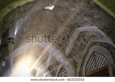 Interior of the dome is an amazing masonry of ancient buildings in Bukhara