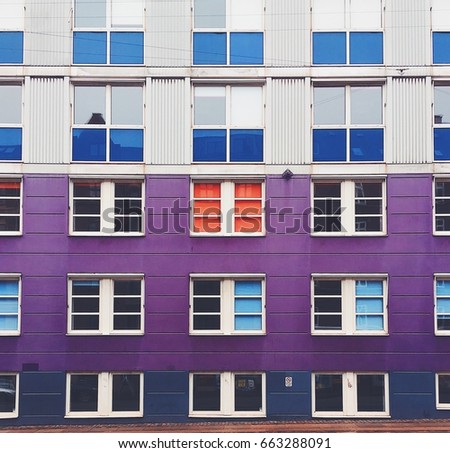 Multicolored facades in Copenhagen, Denmark