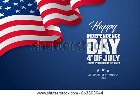 Fourth of July Independence Day. Vector illustration Royalty-Free Stock Photo #663305044