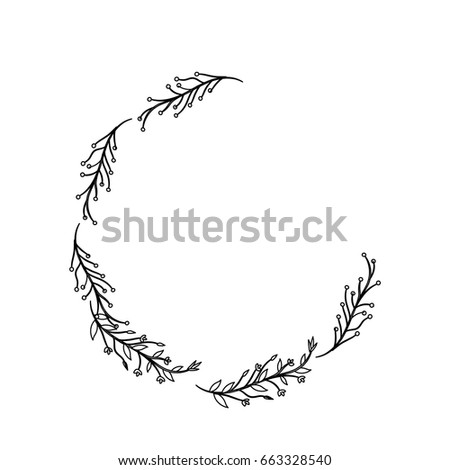 branches with leaves and flowers decoration