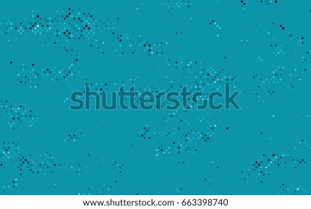Light BLUE vector illustration which consist of circles. Dotted gradient design for your business. Creative geometric background in halftone style with colored spots.