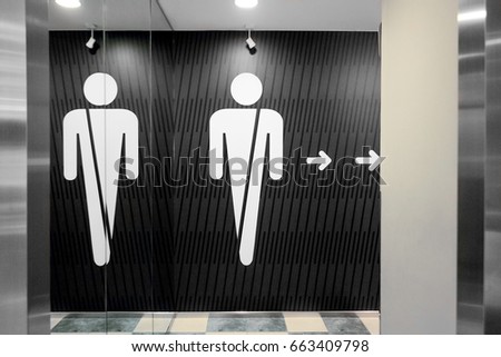 Toilet symbols for men.