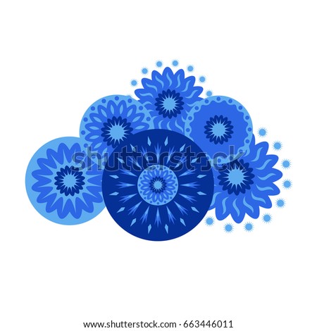 Blue cloud on a white background