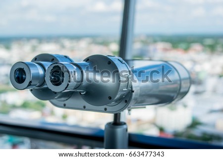 Binoculars on the tower 