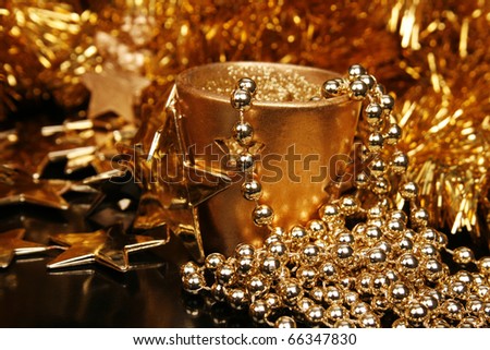 Beautiful golden christmas decoration