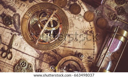 Antique Brass Nautical Sundial  