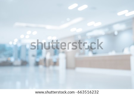 Abstract blur beautiful luxury hospital  interior for backgrounds